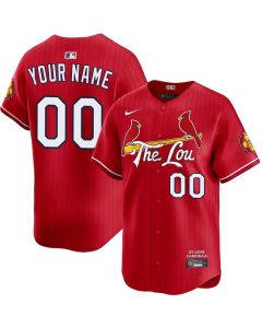 Men's St. Louis Cardinals Red City Connect Limited Custom Jersey (Red)