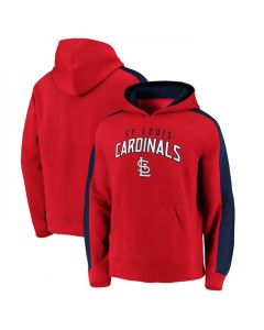 Men's St. Louis Cardinals Red Game Time Arch Pullover Hoodie Pullover Hoodie