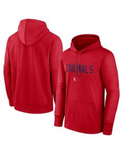 Men's St. Louis Cardinals Red Pregame Performance Pullover Hoodie