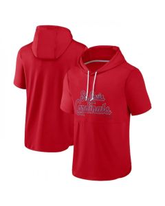 Men's St. Louis Cardinals Red Sideline Training Hooded Performance T-Shirt