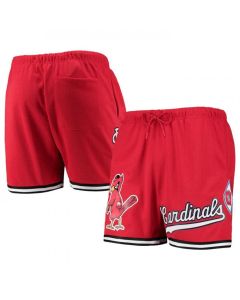 Men's St. Louis Cardinals Red Team Logo Mesh Shorts