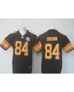 Men's Steelers #84 Antonio Brown Black Limited Rush Stitched NFL Jersey