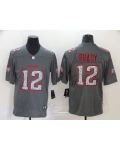 Men's Tampa Bay Buccaneers #12 Tom Brady Gray Fashion Static Limited Stitched NFL Jersey