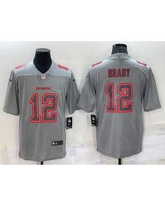 Men's Tampa Bay Buccaneers #12 Tom Brady Grey Atmosphere Fashion Stitched Jersey