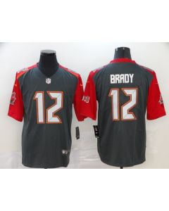 Men's Tampa Bay Buccaneers #12 Tom Brady Grey Vapor Untouchable Stitched NFL Jersey
