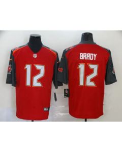 Men's Tampa Bay Buccaneers #12 Tom Brady Red Stitched NFL Jersey (Red)
