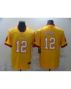 Men's Tampa Bay Buccaneers #12 Tom Brady Yellow Limited Stitched Jersey