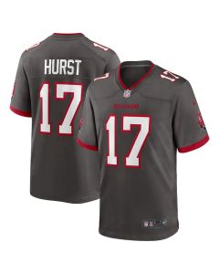 Men's Tampa Bay Buccaneers #17 John Hurst Pewter Alternate Game Jersey