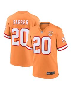 Men's Tampa Bay Buccaneers #20 Ronde Barber Creamsicle 50th Season Game Jersey (Style 2)