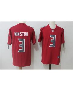 Men's Tampa Bay Buccaneers #3 Jameis Winston Red Stitched NFL Limited Rush Jersey
