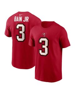 Men's Tampa Bay Buccaneers #3 Rueben Bain Jr. Red Name & Number T-Shirt (Red)