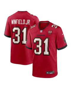 Men's Tampa Bay Buccaneers #31 Antoine Winfield Jr. Red 50th Anniversary Game Jersey (Red)