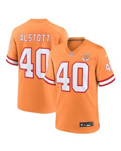 Men's Tampa Bay Buccaneers #40 Mike Alstott Creamsicle 50th Season Game Jersey (Style 2)