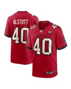 Men's Tampa Bay Buccaneers #40 Mike Alstott Red 50th Anniversary Game Jersey (Red)