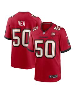 Men's Tampa Bay Buccaneers #50 Vita Vea Red 50th Anniversary Game Jersey (Red)