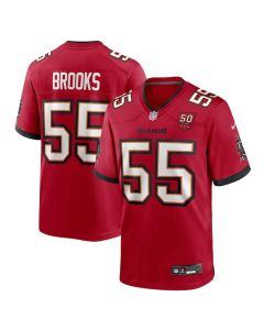 Men's Tampa Bay Buccaneers #55 Derrick Brooks Red 50th Anniversary Game Jersey (Red)