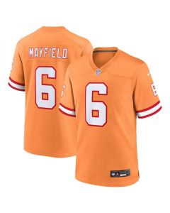 Men's Tampa Bay Buccaneers #6 Baker Mayfield Orange Stitched Game Jersey