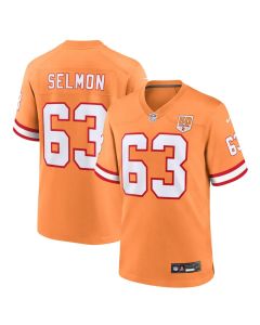 Men's Tampa Bay Buccaneers #63 Lee Roy Selmon Creamsicle 50th Season Game Jersey (Style 2)