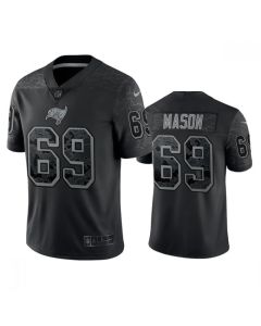 Men's Tampa Bay Buccaneers #69 Shaq Mason Black Reflective Limited Stitched Jersey