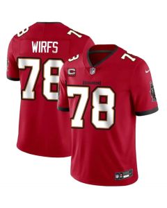 Men's Tampa Bay Buccaneers #78 Tristan Wirfs Red 2026 With 4-Star C Patch Vapor Limited Jersey