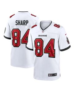 Men's Tampa Bay Buccaneers #84 Bauer Sharp White Game Jersey