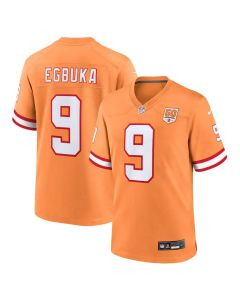Men's Tampa Bay Buccaneers #9 Emeka Egbuka Creamsicle 50th Season Game Jersey (Style 2)