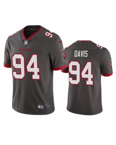 Men's Tampa Bay Buccaneers #94 Khalil Davis New Grey Vapor Untouchable Limited Stitched Jersey