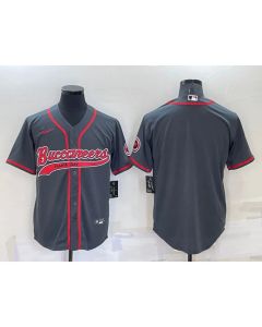 Men's Tampa Bay Buccaneers Blank Charcoal Cool Base Stitched Baseball Jersey