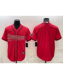 Men's Tampa Bay Buccaneers Blank Red Cool Base Stitched Baseball Jersey