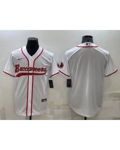Men's Tampa Bay Buccaneers Blank White Cool Base Stitched Baseball Jersey