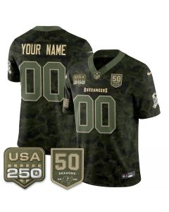 Men's Tampa Bay Buccaneers Camo 2026 Salute to Service Edition Vapor F.U.S.E. Limited Custom Jersey