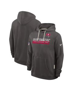 Men's Tampa Bay Buccaneers Charcoal Pewter Sideline Standard Issue Top Prospect Dri-FIT Hoodie (Charcoal)