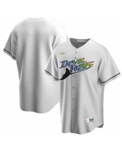 Men's Tampa Bay Devil Rays White Cooperstown Jersey