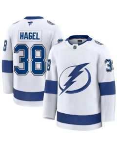 Men's Tampa Bay Lightning #38 Brandon Hagel White Premium Jersey