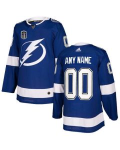 Men's Tampa Bay Lightning Active Player Custom 2022 Blue Stanley Cup Final Patch Stitched Jersey (Blue)