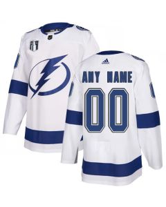 Men's Tampa Bay Lightning Active Player Custom 2022 White Stanley Cup Final Patch Stitched Jersey (White)