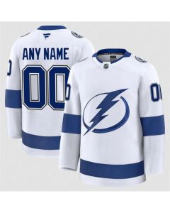 Men's Tampa Bay Lightning ACTIVE PLAYER Custom White 2024-25 Away Stitched Hockey Jersey