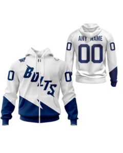 Men's Tampa Bay Lightning Active Player Custom White Pullover Hoodie (White)