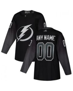 Men's Tampa Bay Lightning Black Custom Stitched NHL Jersey