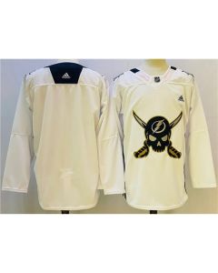 Men's Tampa Bay Lightning Blank White Stitched Jersey