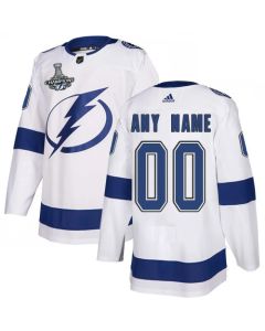Men's Tampa Bay Lightning Customized 2021 White Stanley Cup Champions Stitched Jersey