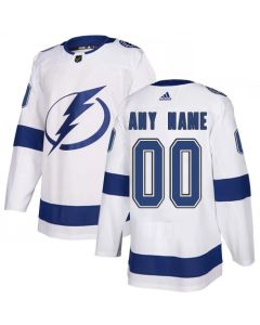 Men's Tampa Bay Lightning White Custom Name Number Size Stitched Jersey