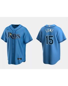 Men's Tampa Bay Rays #15 Josh Lowe Light Blue Cool Base Stitched Baseball Jersey