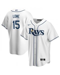 Men's Tampa Bay Rays #15 Josh Lowe White Cool Base Stitched Baseball Jersey