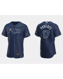 Men's Tampa Bay Rays #17 Austin Meadows Navy Flex Base Stitched Jersey