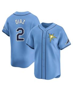 Men's Tampa Bay Rays #2 Yandy Diaz Blue Home Elite Player Jersey (Blue)