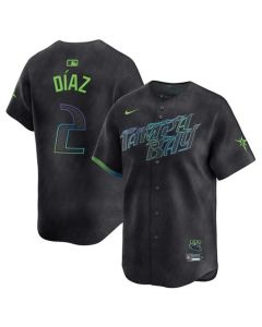 Men's Tampa Bay Rays #2 Yandy Diaz Graphite Home Replica Player Jersey (Home)