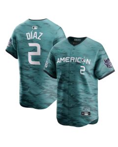 Men's Tampa Bay Rays #2 Yandy Diaz Teal 2023 All-star Cool Base Stitched Baseball Jersey