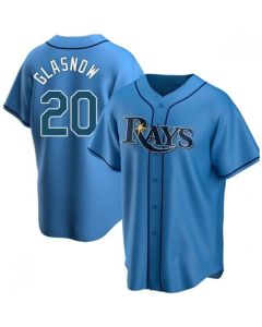 Men's Tampa Bay Rays #20 Tyler Glasnow Blue Cool Base Stitched Baseball Jersey
