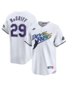 Men's Tampa Bay Rays #29 Fred Mcgriff Nike White Throwback Cooperstown Collection Limited Jersey (White)